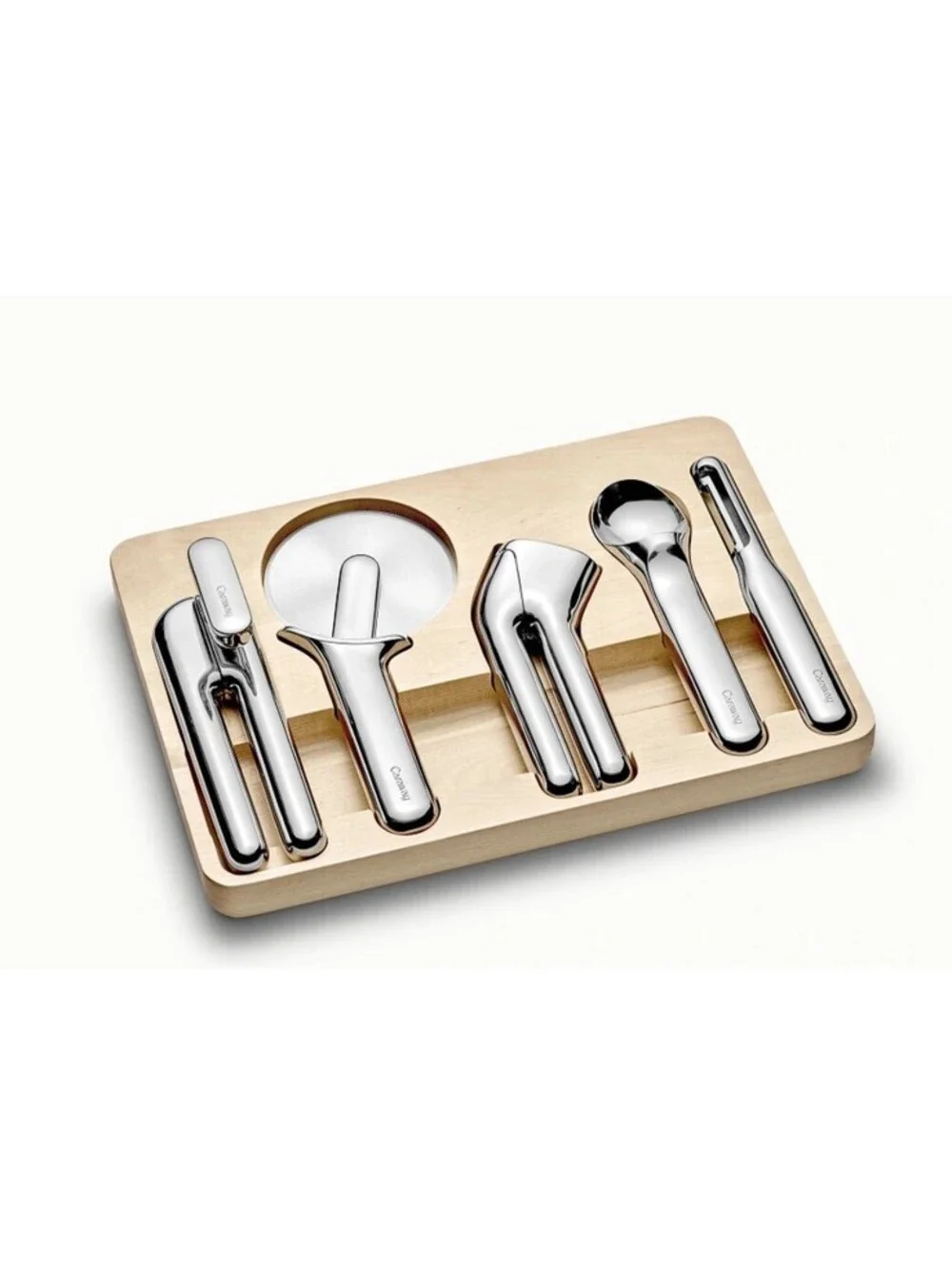 NEW! Caraway 6pc Kitchen Gadget Set: Stainless Steel Utensils Open box.
